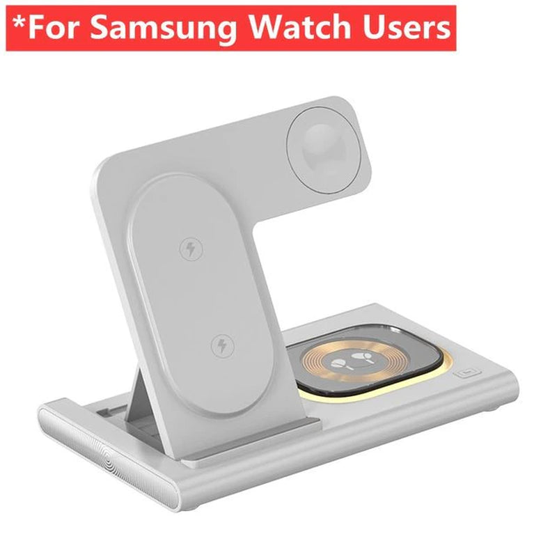 3 in 1 Wireless Charger Stand Pad for Iphone 14 13 12 11 Samsung S22 S21 Galaxy Watch 5 4 Active Buds Fast Charging Dock Station