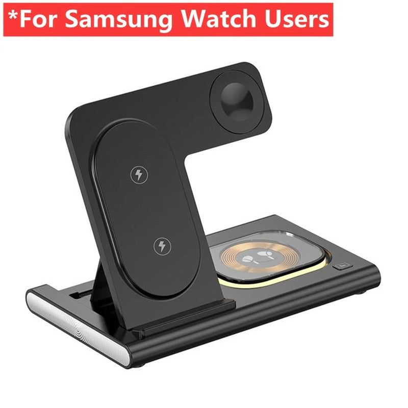 3 in 1 Wireless Charger Stand Pad for Iphone 14 13 12 11 Samsung S22 S21 Galaxy Watch 5 4 Active Buds Fast Charging Dock Station