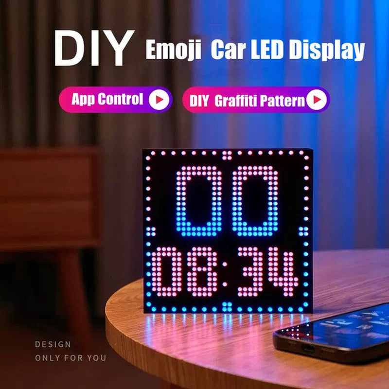 Smart LED Matrix Pixel Panel Lamp USB RGB DIY Graffiti Bluetooth App Control Text Screen Car Display Bedside Home Room Decor