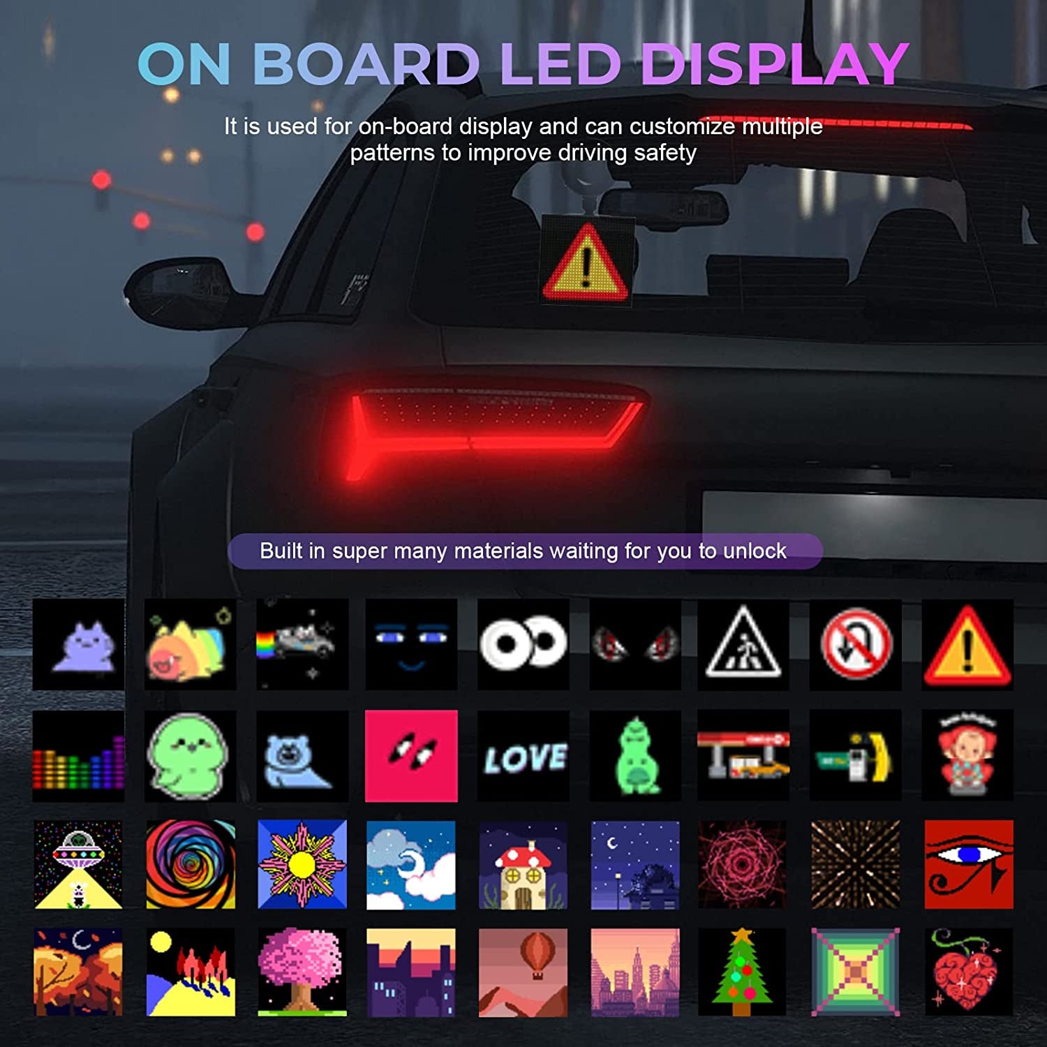 Smart LED Matrix Pixel Panel Lamp USB RGB DIY Graffiti Bluetooth App Control Text Screen Car Display Bedside Home Room Decor