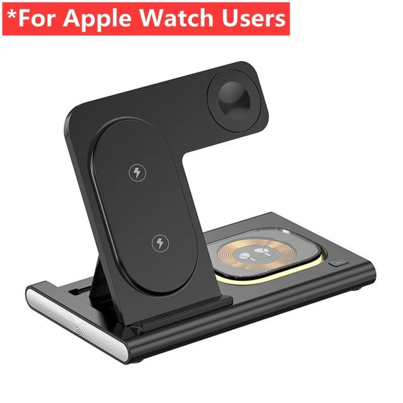 3 in 1 Wireless Charger Stand Pad for Iphone 14 13 12 11 Samsung S22 S21 Galaxy Watch 5 4 Active Buds Fast Charging Dock Station